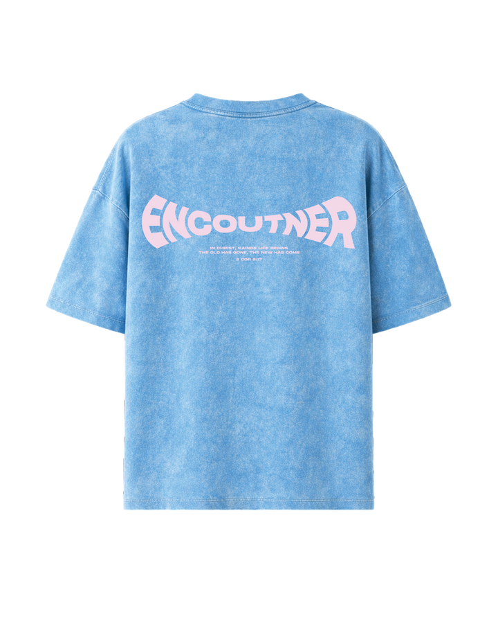 Kainos Stone Wash Oversized Puff Print Tee