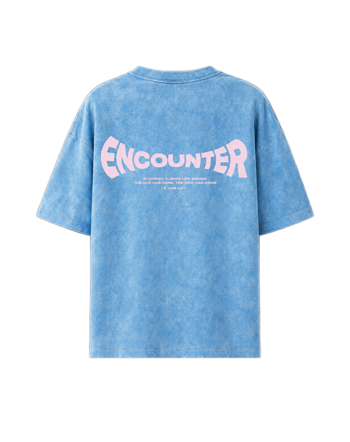 Kainos Stone Wash Oversized Puff Print Tee