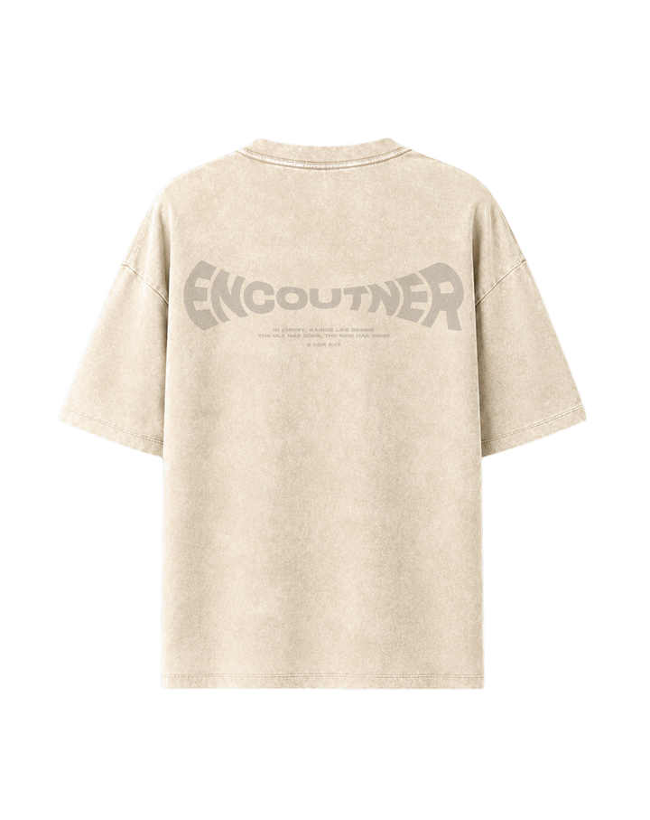 Kainos Stone Wash Oversized Puff Print Tee