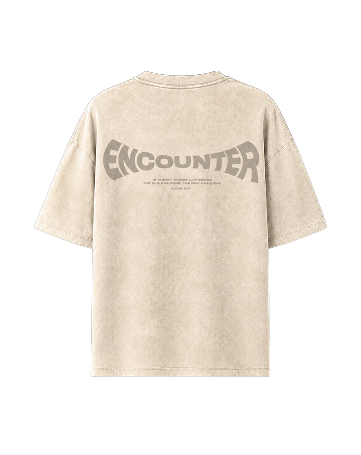 Kainos Stone Wash Oversized Puff Print Tee